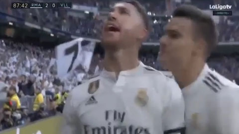 Ramos ghi bàn trên chấm penalty (Real 2-0 Valladolid)