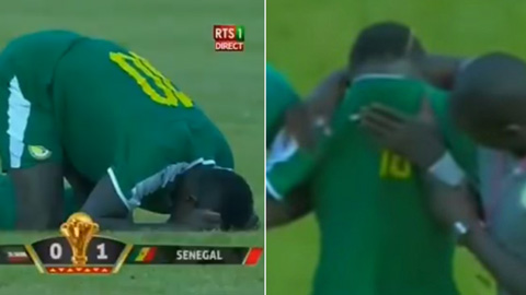 Mane đổ gục xuống sân, khóc nức nở sau khi Senegal chiến thắng