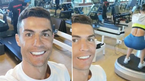 Ronaldo khoe video tập gym cùng bạn gái