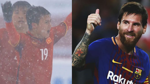 So sánh những tuyệt phẩm sút phạt của Quang Hải với Messi