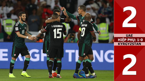 UAE 2-2 Kyrgyzstan (Hiệp phụ: 1-0)