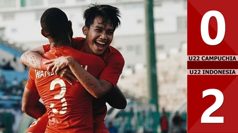 U22 Campuchia 0-2 U22 Indonesia