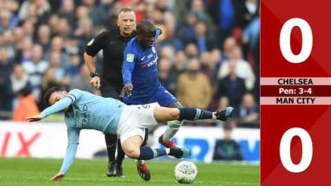 Chelsea 0-0 Man City (pen: 3-4)