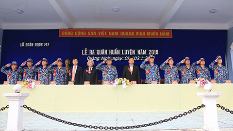 Lữ đoàn 147 tổ chức Lễ ra quân huấn luyện năm 2019