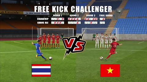 So sánh tài đá phạt của Quang Hải và Chanathip trong PES 2019