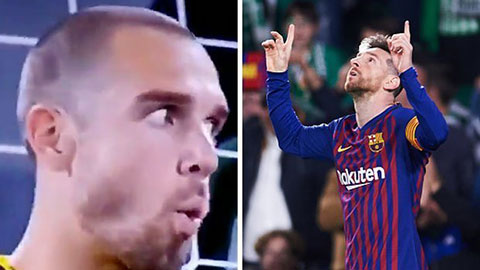 Thủ môn Betis trợn tròn mắt không tin cú bấm bóng của Messi