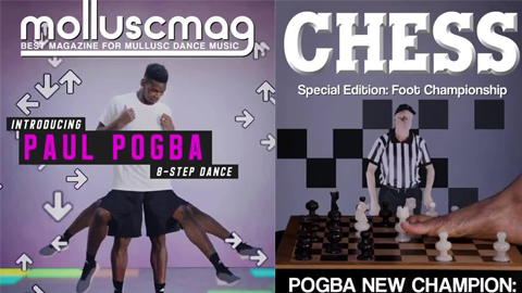 Pogba vẽ, chơi cờ bằng chân siêu dị