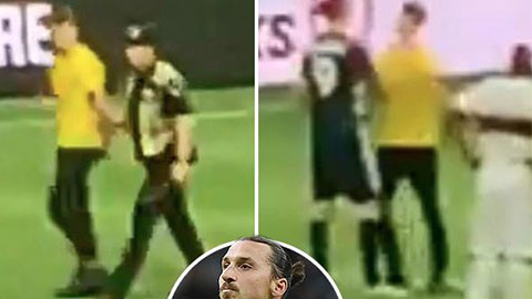 Fan cuồng lao vào sân giữa trận nài nỉ Ibrahimovic ký tặng