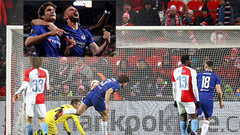 Slavia Prague 0-1 Chelsea: Marcos Alonso giúp Chelsea chiếm lợi thế