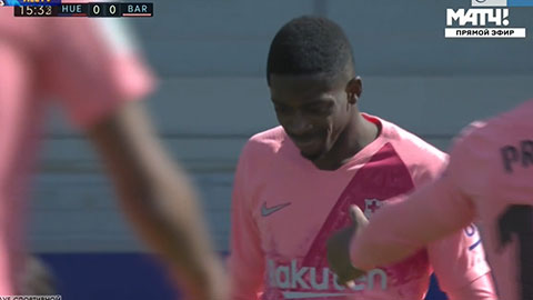 Dembele không thắng được thủ môn đối phương (Huesca 0-0 Barcelona)