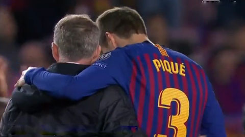 Pique cười nói, khoác vai Solskjaer sau trận thắng M.U