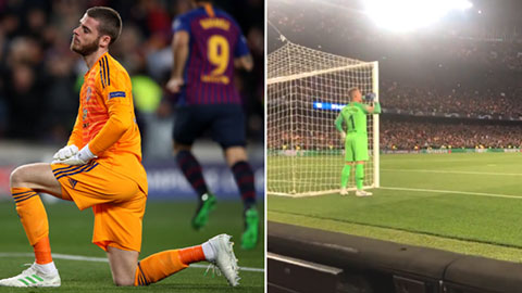 Thủ môn Barca không ăn mừng bàn thắng của Messi khi De Gea mắc sai lầm