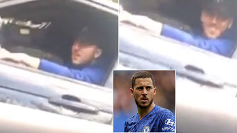 Hazard lắc đầu cười, lái xe bỏ đi khi CĐV Chelsea cầu xin anh ở lại