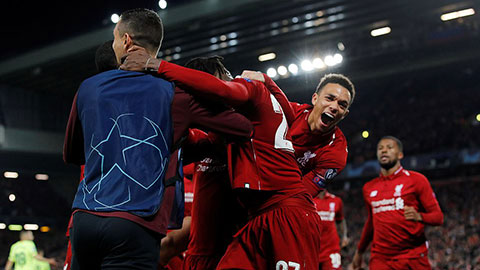 Giây phút vỡ òa khi Liverpool giành chiến thắng lịch sử tại Champions League