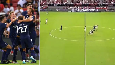 Harry Kane ghi bàn thắng siêu đẹp từ ngay vạch giữa sân