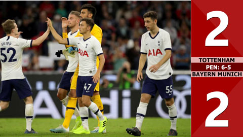 Tottenham 2-2 Bayern Munich (pen: 6-5)