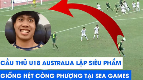 Cầu thủ U18 Australia lập siêu phẩm giống hệt Công Phượng tại SEA Games