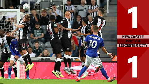 Newcastle 1-1 Leicester City (pen: 2-4)