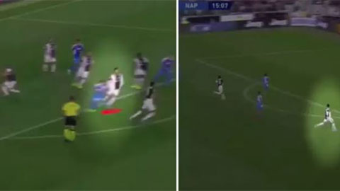 Ronaldo chạy 92m từ sân nhà sang cầu môn Napoli chỉ trong vòng 10 giây