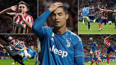 Atletico 2-2 Juventus: Nỗ lực của Ronaldo không đem lại niềm vui