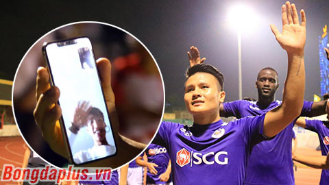 Văn Hậu facetime, chúc mừng Hà Nội FC vô địch V.League 2019