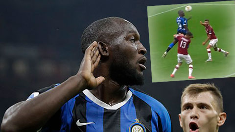 Trung vệ AC Milan bất lực trước pha bật nhảy cực cao ghi bàn của Lukaku