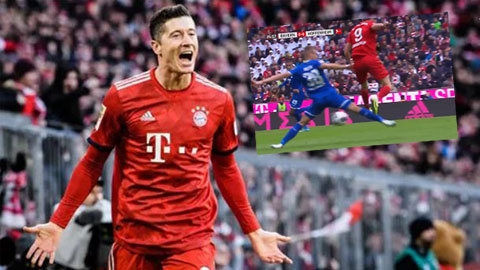 Lewandowski bật nhảy đánh gót kiến tạo điệu đà