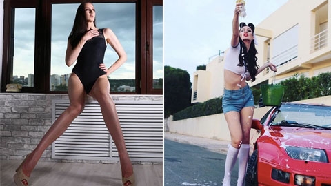 Vẻ đẹp hút hồn của nữ VĐV cao 2m03, chân dài miên man