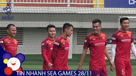 Tin nhanh SEA Games 28/11: Quang Hải, Hùng Dũng ra quân gặp U22 Lào