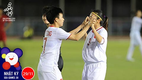 Nhật ký SEA Games 29/11: Thắng đậm Indonesia, tuyển Nữ Việt Nam giành vé bán kết