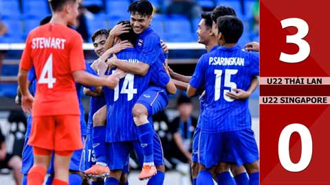 U22 Thái Lan 3-0 U22 Singapore