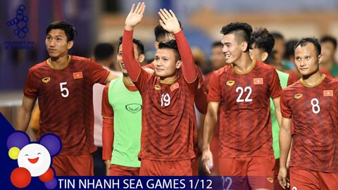 Tin nhanh SEA Games 1/12: Chiều nay, U22 Việt Nam tự tin đối đầu U22 Indonesia