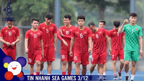 Tin nhanh SEA Games 3/12: Bất chấp siêu bão, U22 Việt Nam sẵn sàng đương đầu U22 Singapore