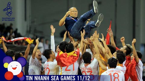 Tin nhanh SEA Games 11/12: U22 Việt Nam nhận thưởng nóng, được Thủ tướng mời cơm