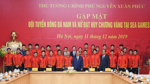 Các nhà vô địch SEA Games vào gặp mặt Thủ tướng Nguyễn Xuân Phúc