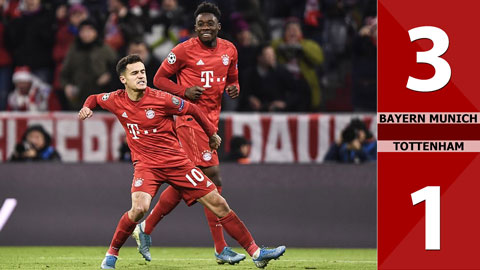 Bayern Munich 3-1 Tottenham: Hùm Xám làm thịt Gà Trống
