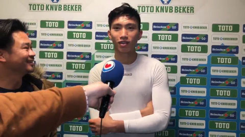 Văn Hậu nói gì sau trận ra mắt Heerenveen?