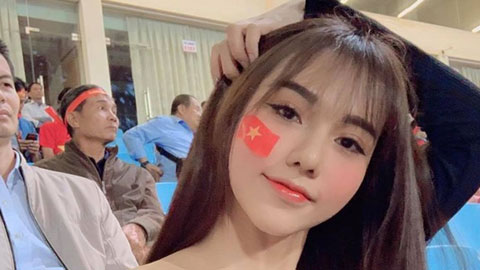 Bạn gái của Hoàng Đức đến Thái Lan cổ vũ cho U23 Việt Nam 