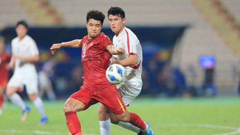 Đức Chinh dứt điểm vọt xà đáng tiếc (U23 Việt Nam 1-1 U23 Triều Tiên)
