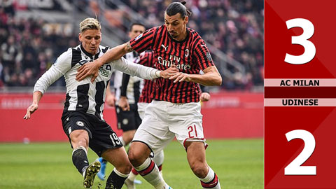  AC Milan 3-2 Udinese