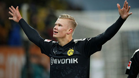 Erling Haaland lập cú hat-trick ở trận ra mắt Dortmund
