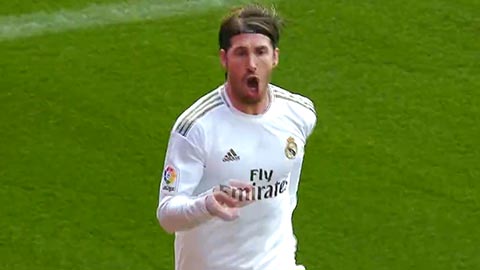 Sergio Ramos dễ dàng đánh đầu nâng tỷ số (Osasuna 1-2 Real)