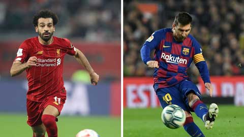 10 cầu thủ chạy cánh phải đắt nhất thế giới: Salah vượt mặt Messi