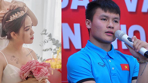 Lộ hình xăm giống nhau của Quang Hải và bạn gái tin đồn
