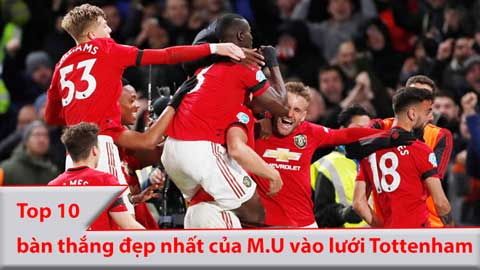 10 bàn thắng đẹp nhất của M.U vào lưới Tottenham