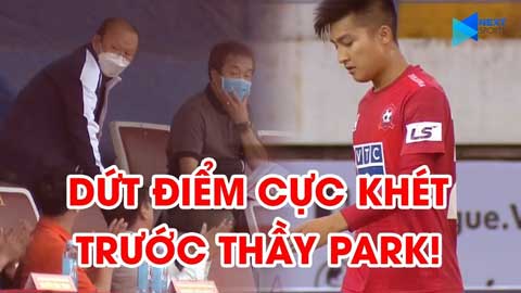 Martin Lò dứt điểm cực khét trong ngày thầy Park đeo khẩu trang dự khán