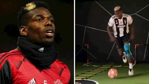 Pogba khiến fan M.U nóng mắt khi mặc áo Juventus tập luyện