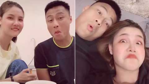 Phì cười Mạc Hồng Quân và vợ nhép miệng theo các video hài