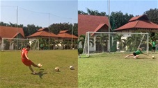 Thủ môn khóa 4 HAGL JMG trổ tài phản xạ như De Gea