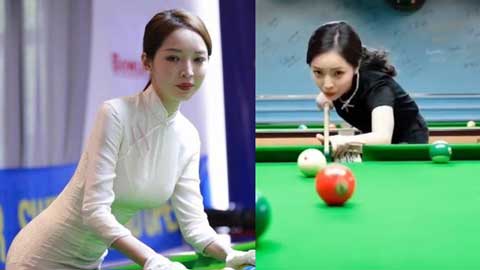 Nữ trọng tài Trung Quốc xinh đẹp biểu diễn billiards thu hút 2 triệu lượt xem